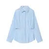 Blusa de Popelina Plisada de Verano Nueva, Versátil, Moda Europea y Americana Tendencia para Comercio Exterior Transfronterizo