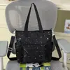 Bolsa Transparente com Insígnia Estilo Japonês, Bolsa Transversal de Tecido Oxford de Grande Capacidade para Estudantes, Bolsa para Aulas Particulares, Bolsa para o Dia a Dia