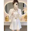Camisa profesional de manga larga estilo francés, fresca y sofisticada, para ir al trabajo en primavera y otoño, con pantalones casuales versátiles para mujer