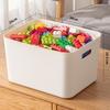 Caja de Almacenamiento Engrosada Cesta de Clasificación de Estilo Japonés Simple Caja de Almacenamiento Blanca de Color Sólido Cesta de Almacenamiento de Cosméticos