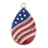 Bandeira do Dia da Independência Americana Usa Asas Botas Estrela de Cinco Pontas Esmalte Liga de Zinco Joia Pingente Brincos Colar DIY