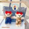 Broche de Peto Lindo de Dibujos Animados Oso Galleta Muñeco de Peluche Llavero Mejor Amigo Pareja Colgante para Bolsos Fuente de Suministro