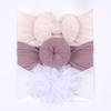 Nuevo Traje de 3 piezas de diadema con lazo para bebé, Europeo y Americano, para niños, de nailon, sin marcas, capucha ancha, banda para el cabello de bebé
