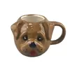 Taza de Café para Perro Pintada a Mano Creativa Taza de Cerámica Taza de Té Cabeza de Animal Taza de Regalo Taza de Cerámica con Cabeza de Perro 3D