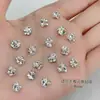 Producto Terminado de Arte de Uñas Mini Pequeño con Pedrería Cuadrada Gruesa, Corazón Irregular y Pedrería Blanca Súper Brillante Decoraciones para Uñas