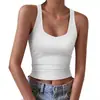 Nuevo Top sin Mangas de Color Sólido Ajustado de Cuello Cuadrado para Mujer, Estilo Casual Europeo y Americano, Primavera/Verano 2026