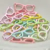 Gafas Pintadas de Colores, Cuentas de Dibujos Animados Lindas, Accesorios para Cadena de Teléfono Móvil, Accesorios DIY de Aleación, Accesorios para Ropa, Colgantes