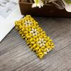 Pulsera bohemia vintage de hilo elástico con cuentas de madera, pulsera tejida a mano de estilo étnico popular transfronterizo