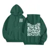 F**K You Hoodie com Código QR Estação Independente Transfronteiriça Tamanho Europeu Unissex Hoodie com Código QR