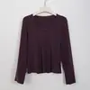 Camiseta base Feiyuan macia e amiga da pele, confortável, com corte justo, para mulheres, nova moda outono e inverno, cor sólida versátil, top interno com gola U