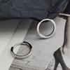 Estilo frio Simples S925 Tremella Fivela Brincos Superfície Brilhante Estilo Neutro Pequeno Anel de Orelha Moda de Rua Personalidade Legal Estilo Masculino