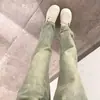 Jeans Americano Reto Retro 2024 para Mulheres, Calças Emagrecedoras para Figuras Baixas, Jeans Reto Lavado Flare Fashion