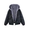 2025 Comércio Exterior Jaqueta Retrô Japonesa Inverno Quente Forrada com Pelúcia Couro PU Masculina com Capuz Solta de Algodão Tendência