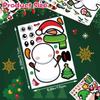Pegatinas navideñas transfronterizas. Crea una cara. Pegatinas adecuadas para niños. Juego de manualidades navideñas. Pastel.
