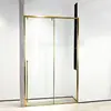 Diseño de Puerta Corredera Integrada para Baño de Acero Inoxidable, Puerta de Cristal para Baño Suministro Directo del Fabricante