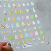 Tensor Retro Encaje Bunny Pegatinas para Uñas Ts-4044 Versátil Relieve Serie Animales de Dibujos Animados Pegatinas para Uñas