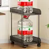 Soporte para carcasa de computadora de escritorio, estante para carcasas de móvil, base para colocar debajo de la mesa, estante de almacenamiento de doble capa