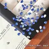 Pedras de strass para nail art com zircônia de base reta em formato de gota d'água, pedras de strass facetadas irregulares brilhantes em formato de flor para decoração de unhas