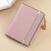 Cartera para Mujer Corta de Cuero PU Estilo Coreano Casual Vertical Cuero de Grano Fino Monedero con Cremallera Listo para Enviar Venta al por Mayor Más Fácil de Combinar