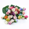 Flores Artificiales de Comercio Exterior Rosa de Seda Cabeza de Flor Artificial Accesorios de Decoración DIY para el Hogar Navidad Año Nuevo Boda