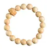 Pulsera de Madera de Boj 1.0 cm Pulsera de Círculo Único Accesorios DIY Envuelto Alrededor del Dedo Pulsera de Hilo de Madera Blanda Cuentas de Rosario para Jugar con Cuentas Budistas