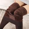 Leggings para mujer otoño e invierno con forro polar engrosado 2022 nuevo uso interior y exterior pantalones cálidos cintura alta pie versión coreana combinable