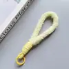 Cordón de Peluche Colorido Dopamina Llavero de Cámara Correa de Muñeca Antiperdida Cuerda Bolsa para Botella de Agua Cordón Corto Tejido