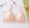 Sutiã de Renda Triângulo Francês Sem Aro Costas Bonitas Sexy Alça Única Levanta-Busto Respirável Roupa Íntima Feminina de Verão