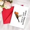 Colección de Tarjetas de Felicitación de Cumpleaños Nuevas Transfronterizas Animal Texto Mensaje de Cumpleaños Universal Tarjeta Plegable con Sobre