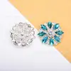 Botones de Vidrio con Pedrería Marquise de Colores Vivos Flor de Diamante Moda Broche de Diamante para Abrigo de Piel Accesorios