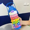 Cubo Mágico Educativo para Niños Digital 316 Taza Térmica, Aritmética Creativa, Anticaídas, Taza Portátil de Dibujos Animados con Popote, Taza de Alto Valor