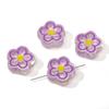 Acrílico Gotejamento de Óleo Flor de Cinco Pétalas Contas Feito à Mão Artesanal DIY Pulseira Colar Joias Acessórios Decorativos
