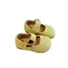 Zapatos de piel retro de princesa para niñas, zapatos casuales de uso diario para niños, zapatos versátiles tejidos transpirables de suela suave antideslizantes para niños pequeños
