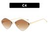 Gafas de Sol Kedun Sin Marco de Rombo Letra F para Mujer Gafas de Sol Elegantes de Alta Gama Gafas de Sol de Moda Transfronterizas Europeas y Americanas