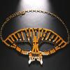 Máscara popular misteriosa de strass da Amazon, festival europeu e americano, personalidade exagerada, acessórios de máscara de diamante coloridos, máscara feminina