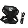 Colete Arnês para Animais de Estimação Estilo Colete Arnês de Malha Conjunto Coleira para Cães Respirável Corrente para Gatos e Cães Ponto Atacado