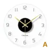 Reloj de Pared Decoración del Hogar Artístico de Moda Personalizado Silencioso Transparente de Vidrio Templado Digital Nórdico para Sala de Estar