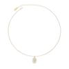 Estilo Retro Francés Sencillo Concha Piedra Natural Cuadrado Alto Marca Colgante Ovalado Nicho Joyería Elegante de Lujo