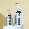 200ml300ml500ml Botella de Champú Plateada Galvanizada Botella Dispensadora de Gel de Ducha Loción de Plástico para Mascotas