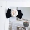 Gravata Borboleta Camélia Gola Francesa Feminina Broche Flor Borboleta Saia Decorativa Camisa Pequeno Veludo Fragrante Broche de Gola