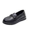 Zapatos de Cuero con Suela Suave para Mujer, Modelo Nuevo Otoño 2025, Suela Suave, Laterales Suaves, Zapatos Cómodos para Trabajar para Personas de Mediana Edad y Mayores, Suela Antideslizante y Resistente al Desgaste