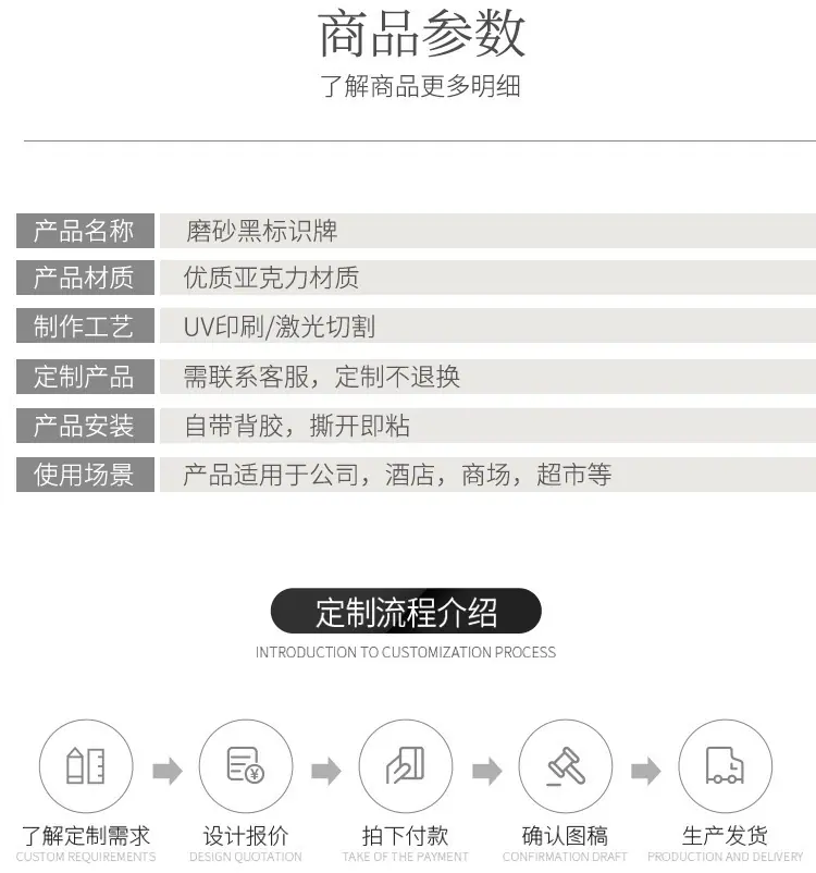 亚克力标识牌