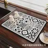 Alfombrilla Drenante de Cocina de Tierra de Diatomeas Retro, Resistente a Manchas, Fácil de Limpiar, Alfombrilla Antideslizante, Alfombrilla Absorbente de Café para Aislamiento Térmico de Platos de Comedor Domésticos