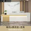 Novo balcão de recepção de empresa estilo chinês, balcão de bar, balcão de caixa, balcão de saguão, design moderno e minimalista, adequado para pequenas lojas e escritórios