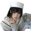 Boina Octogonal Azul Coreana com Laço Chapéu Azul Marinho Fofo Chapéu Quente Feminino Outono e Inverno Estilo Japonês Chapéu de Marinheiro