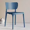 Silla de Comedor de Plástico para el Hogar Nórdico, Silla Sencilla de Ocio con Respaldo, Elegante Silla de Plástico para Escritorio y Negociación, Taburete para Exteriores