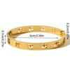Pulseira simples vazada de aço titânio moda europeia e americana transfronteiriça para mulheres, senso de alta qualidade, eletrocardiograma criativo, pulseira que não desbota