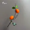 Flores de Ano Novo de 2026 com 2 Cabeças: Romã, Caqui, Maçã, Laranja, Azevinho, Frutas Vermelhas, Fruta da Fortuna, Balde de Bênçãos de Ano Novo, Flores Artificiais