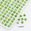 Dongzhou Diamante Cristal Platycodon Verde Uñas Diamante Alta Calidad K9 Lote Completo Brillante Verde Oliva Huevo de Paloma Fondo Puntiagudo Diamante Accesorios para Uñas