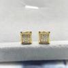 Pendientes de plata de ley S925 con incrustaciones de circonita, populares en Europa y América, moda transfronteriza, joyería de oreja de diamante brillante para chica de alto sentido